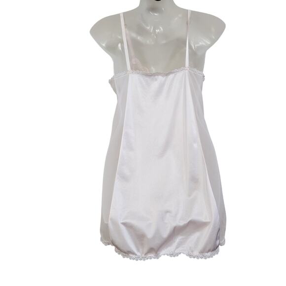 Vintage Ashley Taylor Adjustable Spaghetti Strap Lace Trim Slip Dress Medium - Picture 2 of 6